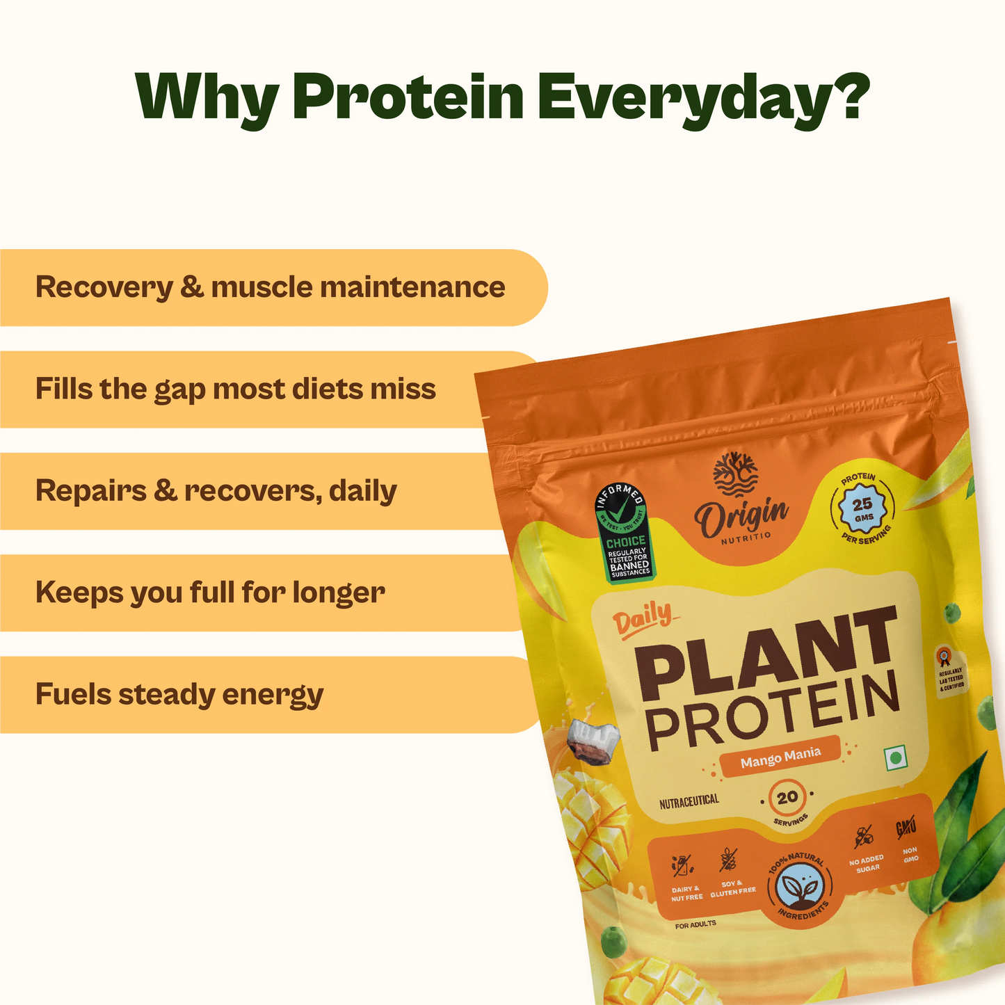 Daily Plant Protein Mango Mania & Fibre + Greens Combo