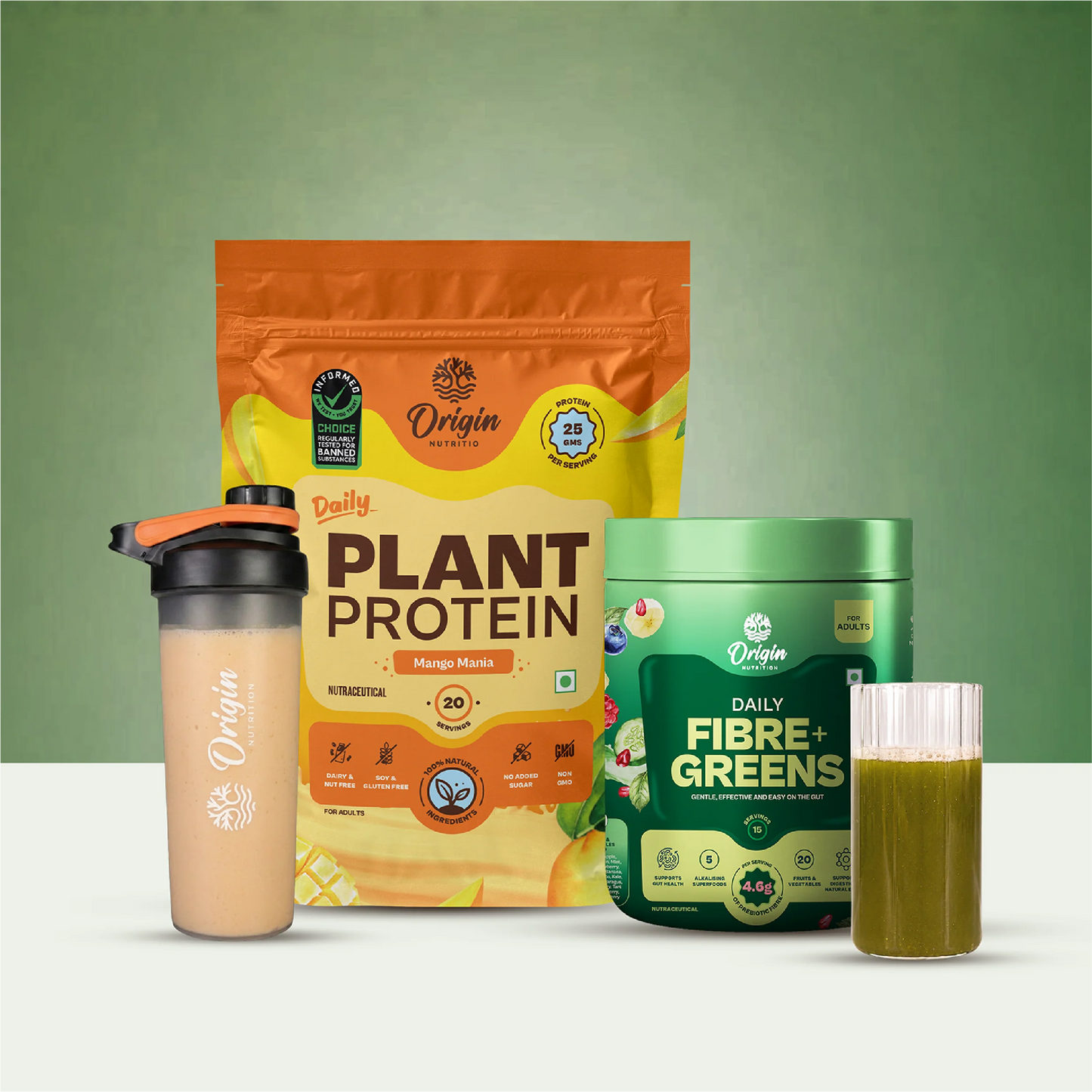 Daily Plant Protein Mango Mania & Fibre + Greens Combo
