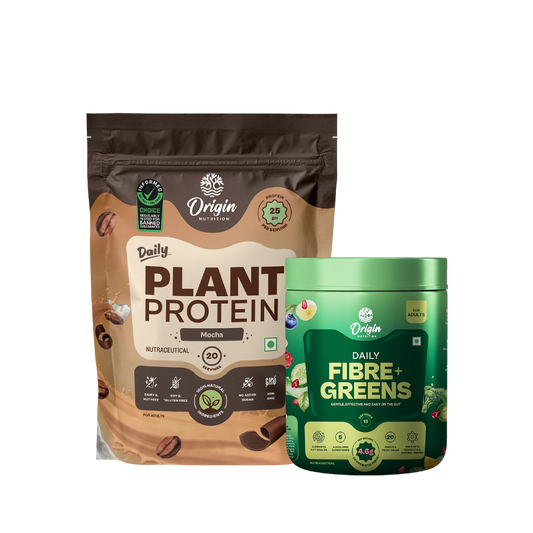 Daily Plant Protein Mocha & Fibre + Greens Combo
