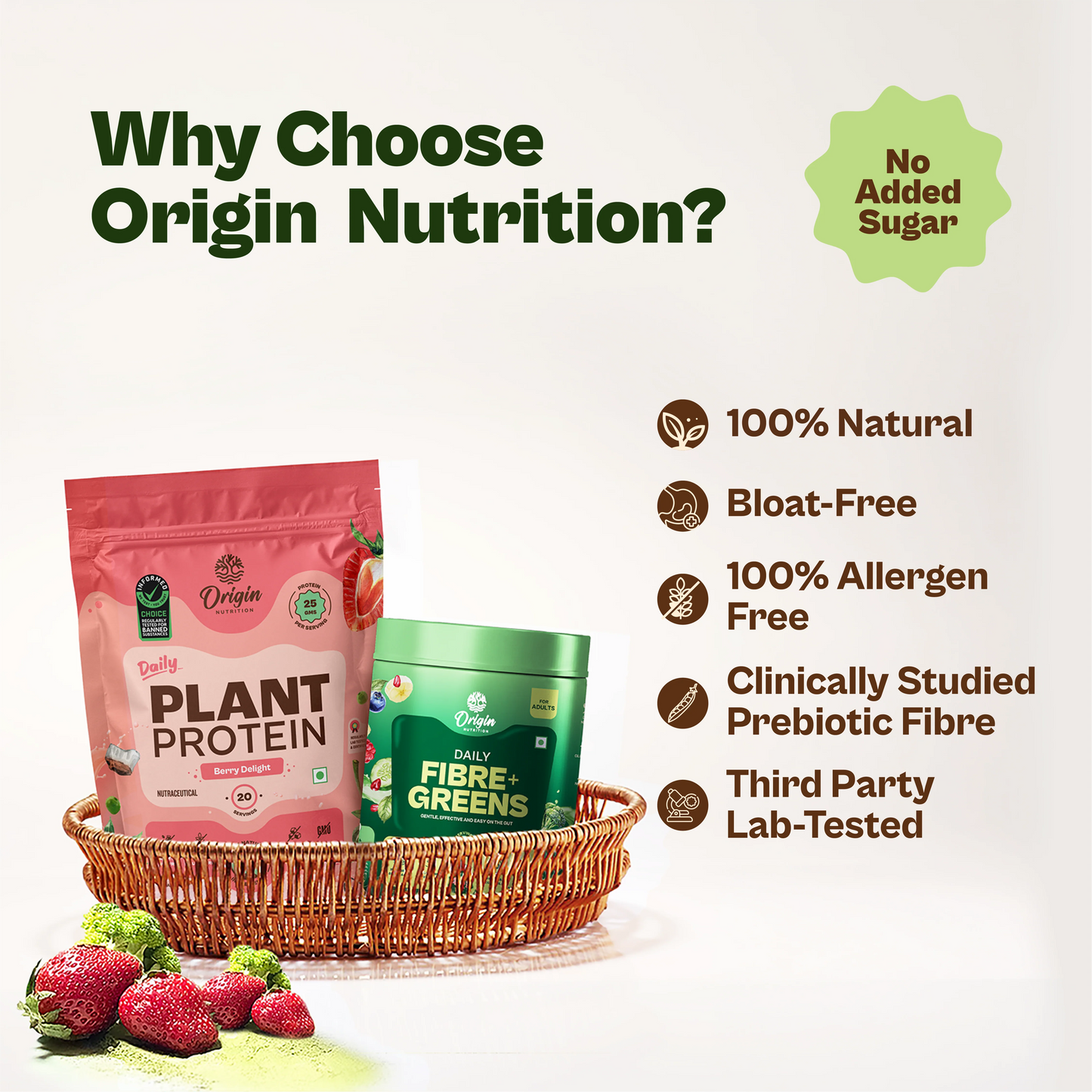 Daily Plant Protein Strawberry Delight & Fibre + Greens Combo