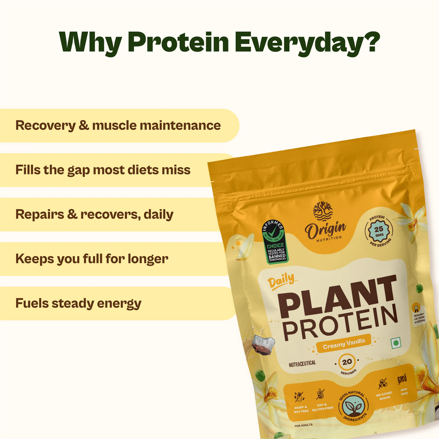 Daily Plant Protein Creamy Vanilla & Fibre + Greens Combo