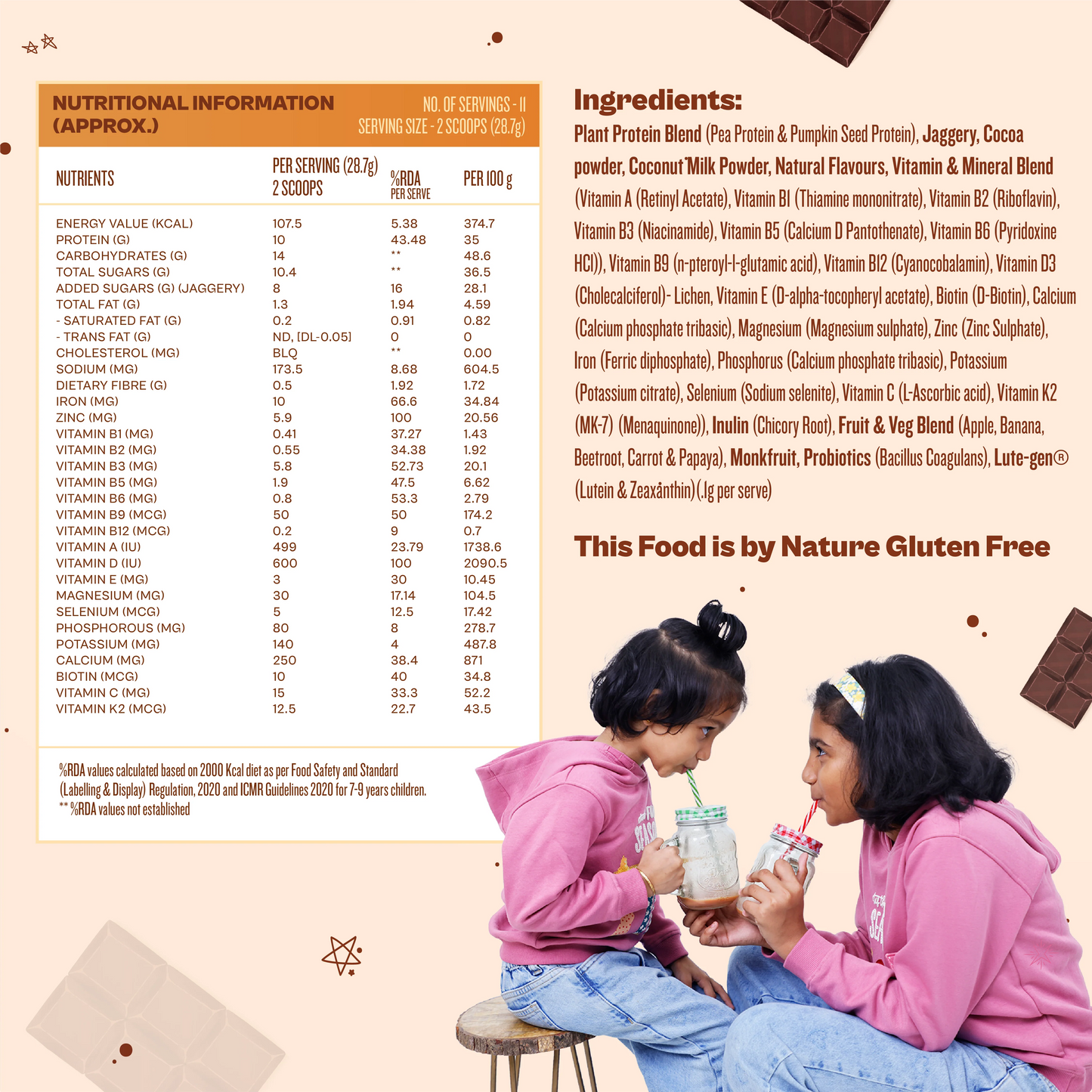 Kids Nutrition Mix - Chocolate Fudge (ages 7-12)