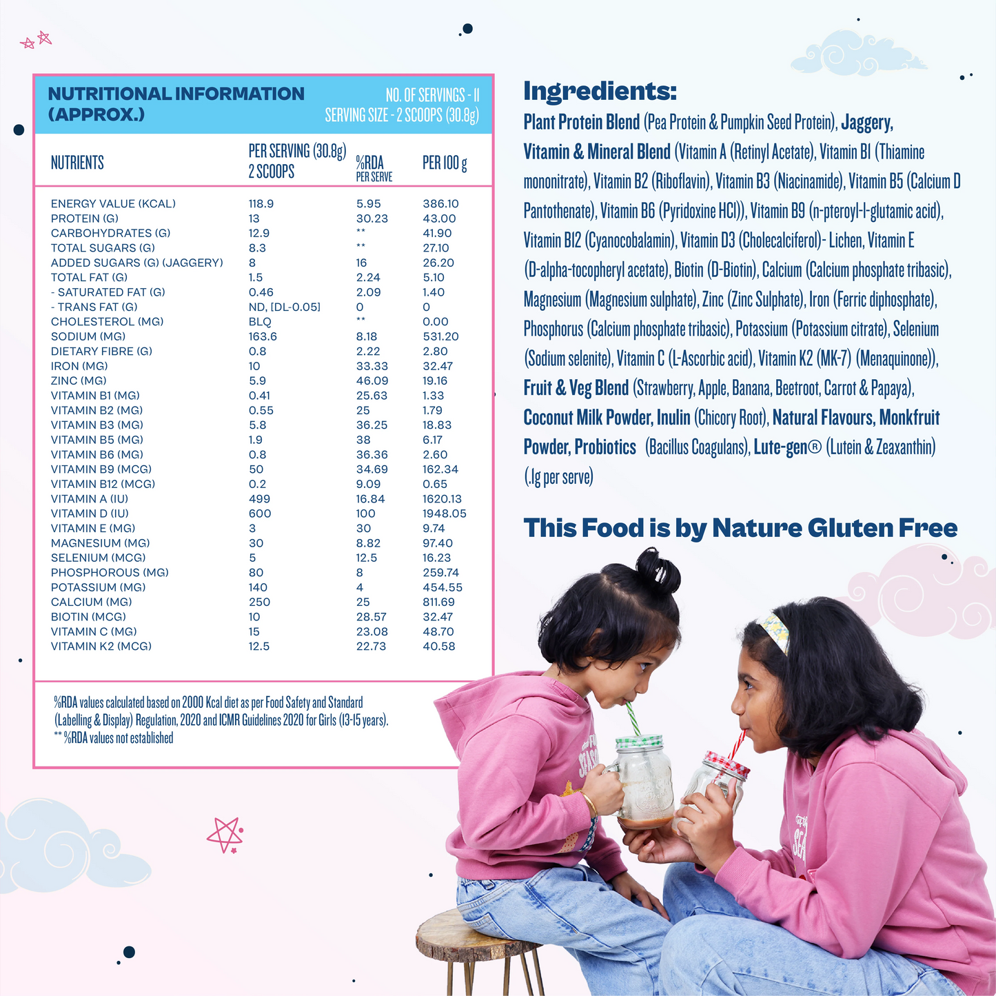 Kids Nutrition Mix - Cotton Candy Swirl (ages 13+)