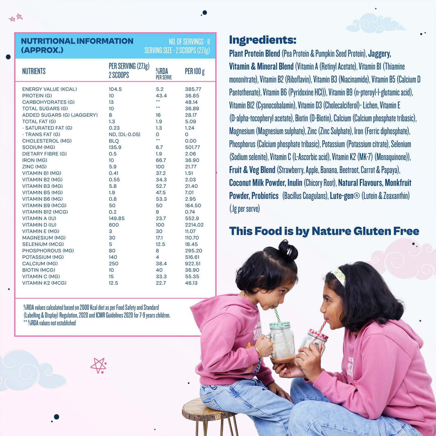 Kids Nutrition Mix - Cotton Candy Swirl (ages 7-12)